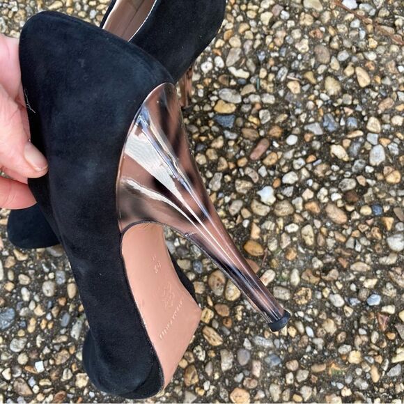 Claudia Ciuti Italy black suede Stiletto Booties 9.5 - Picture 6 of 9